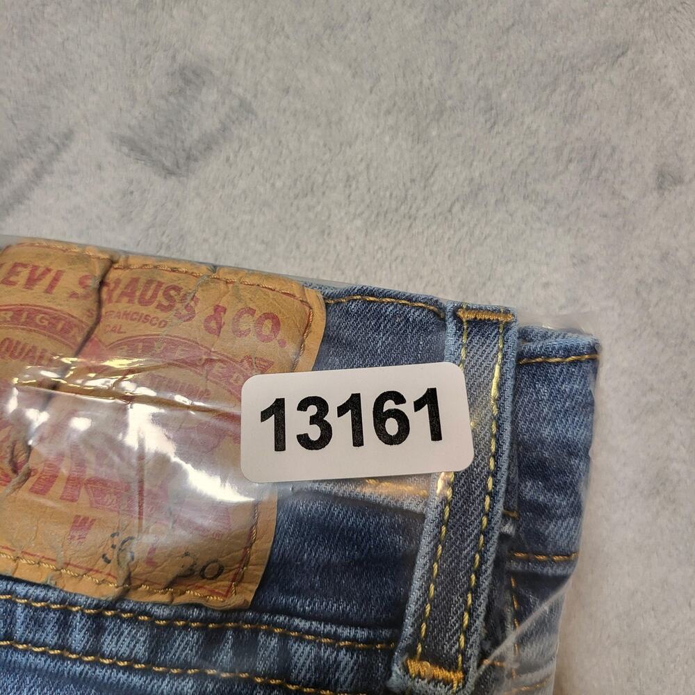 Levi's 514 Jeans Mens 36x30 Blue Straight‎ Medium Wash Denim Cotton Stretch - Picture 10 of 10